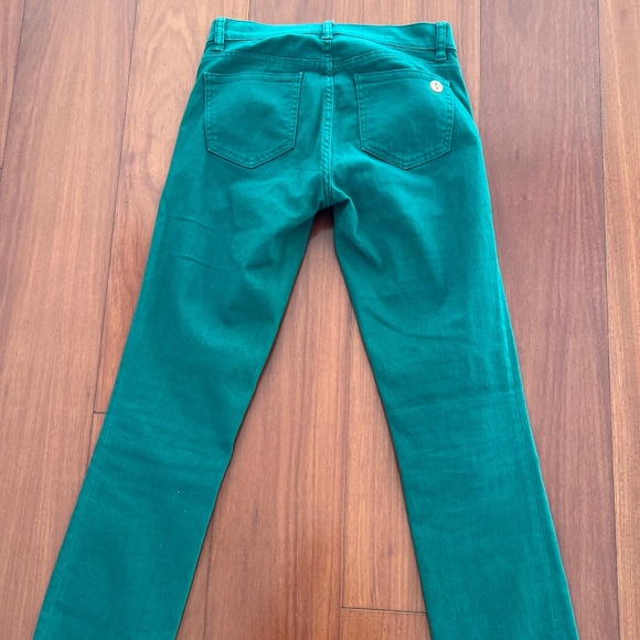 TORY BURCH super skinny jeans trousers pants green size 25 - Picture 3 of 15